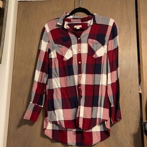 Red Plaid Tshirt Flannel